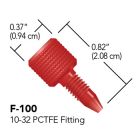 IDEX 高压手紧接头 KEL-F，红色，10-32 601-229-10057