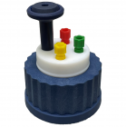  三孔溶剂盖 GL45 Safety Cap IN Ⅲ(含单向进气阀*1+3.2mm管路接头*3)1/pk